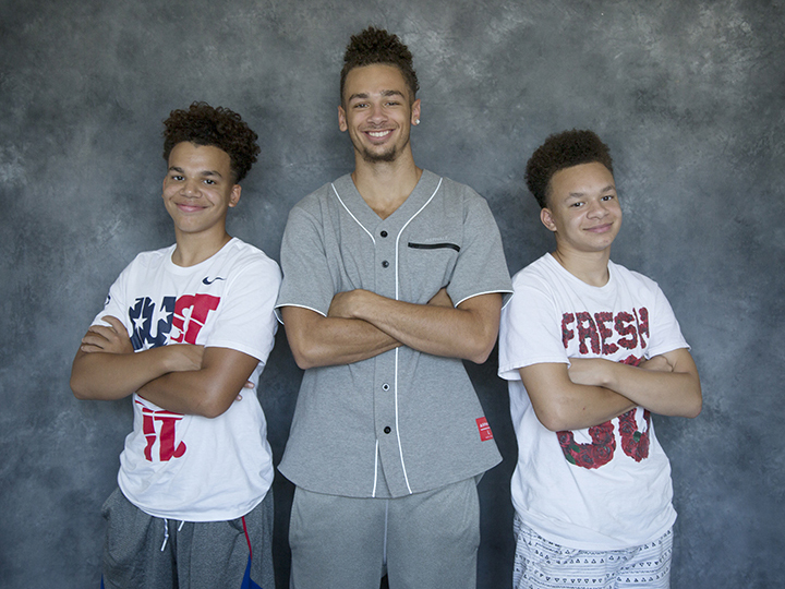 Portrait of three teenagers